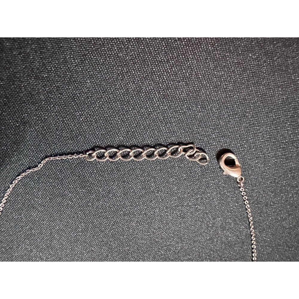 Swarovski Diamond Bedazzled Ball Womens Necklace on Sliver Sterling 16" Chain - Picture 4 of 6